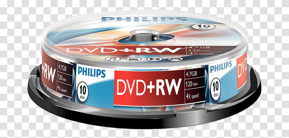 Philips Dvd Rw Blank Dvd Discs, Disk, Label, Tin Transparent Png
