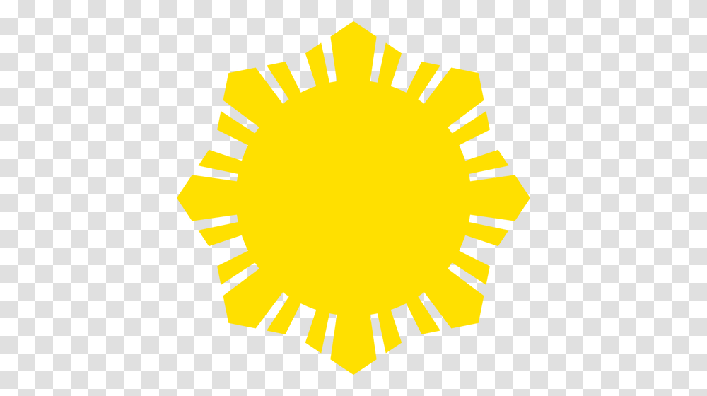 Phillippine Flag Sun Symbol Yellow Silhouette Vector Clip Art, Nature, Outdoors, Sky, Flower Transparent Png