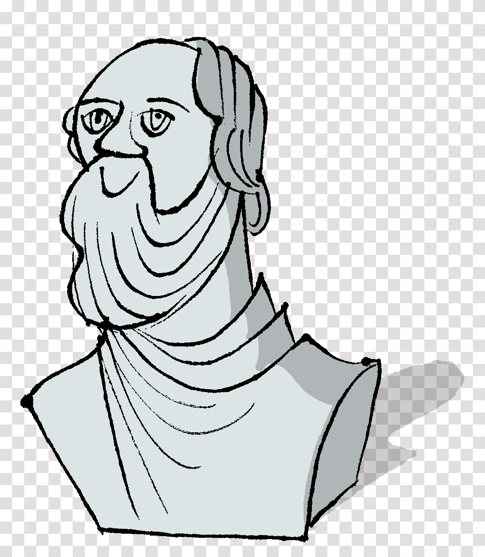 Philosophy 1 Image Line Art, Person, Human, Drawing, Face Transparent Png