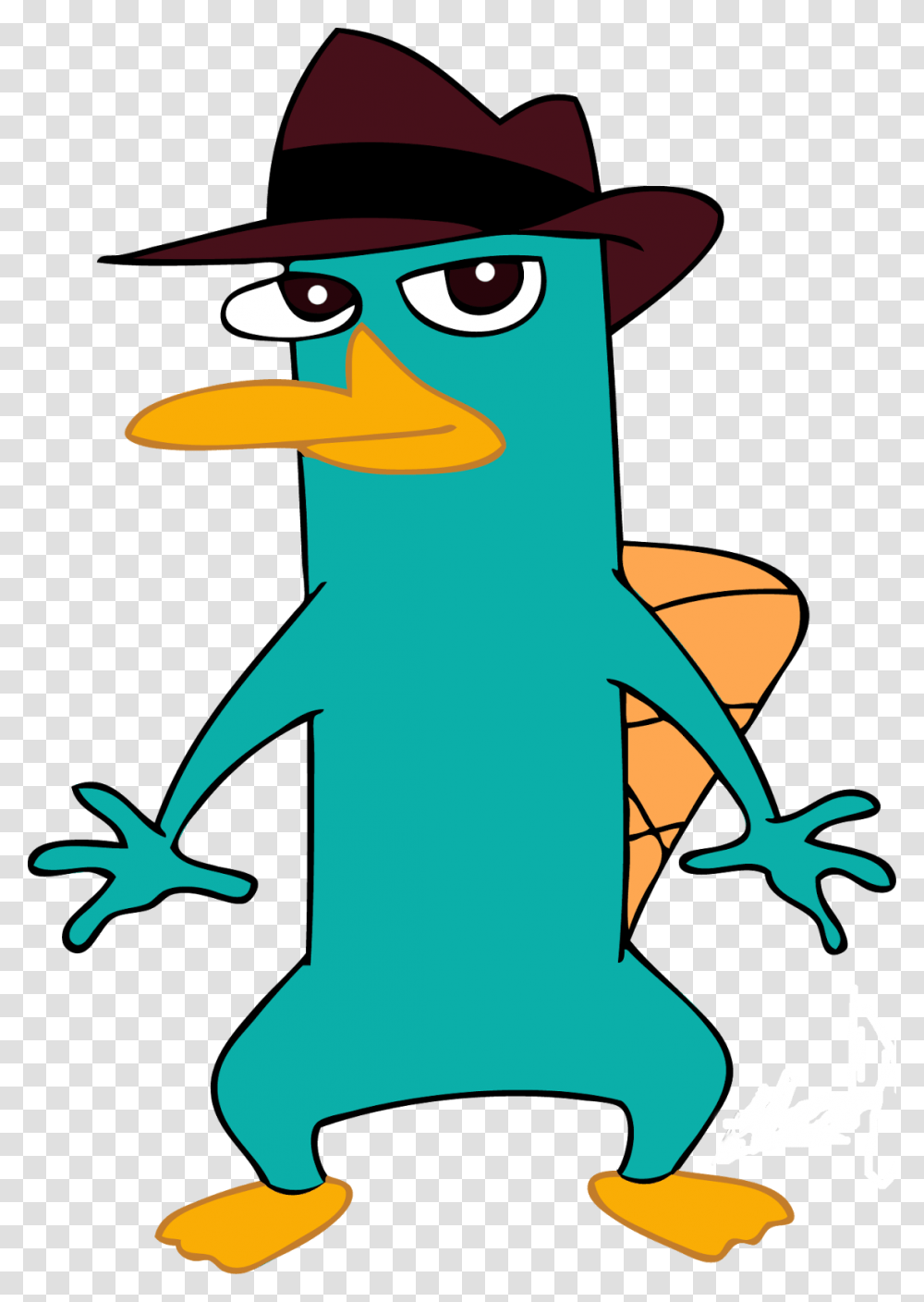 Phineas And Ferb Image Agent P From Phineas, Hat, Apparel, Bird Transparent Png