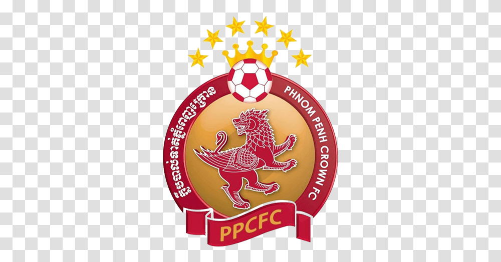 Phnom Penh Crown Fc Logo, Soccer Ball, People, Label, Text Transparent Png