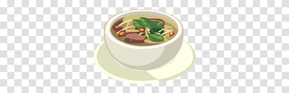 Pho, Bowl, Dish, Meal, Food Transparent Png