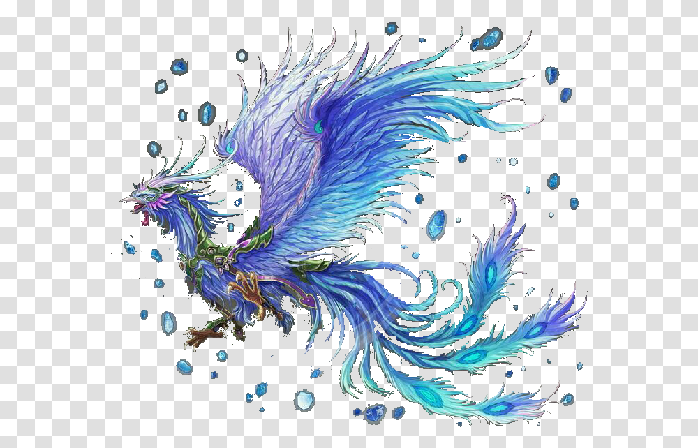 Phoenix Bird Blue Phoenix Bird, Animal, Pattern, Chicken, Poultry Transparent Png