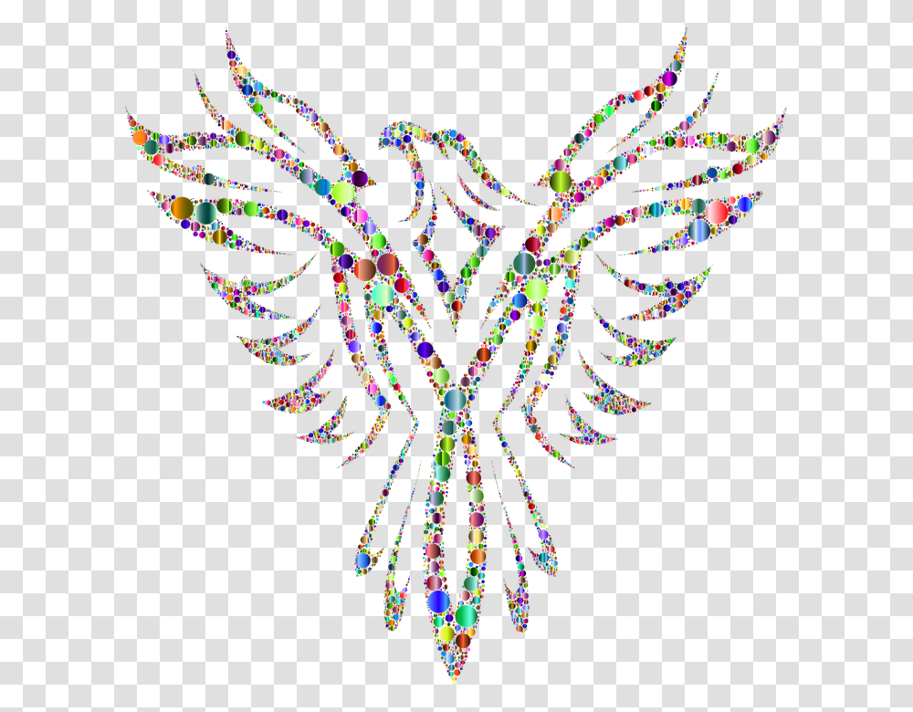 Phoenix Bird Circles Animal Creature Myth Blue Phoenix Bird Logo, Pattern, Ornament, Light, Fractal Transparent Png