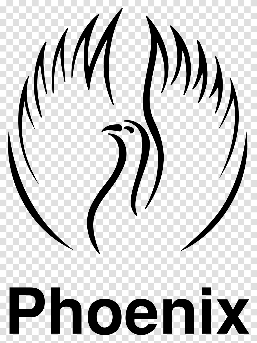 Phoenix Black And White Phoenix, Outer Space, Astronomy, Universe, Nature Transparent Png