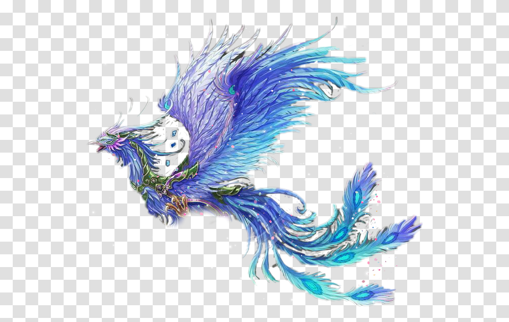 Phoenix Blue Bluephoenix Bird Myth Phoenix, Animal, Pattern, Graphics, Art Transparent Png
