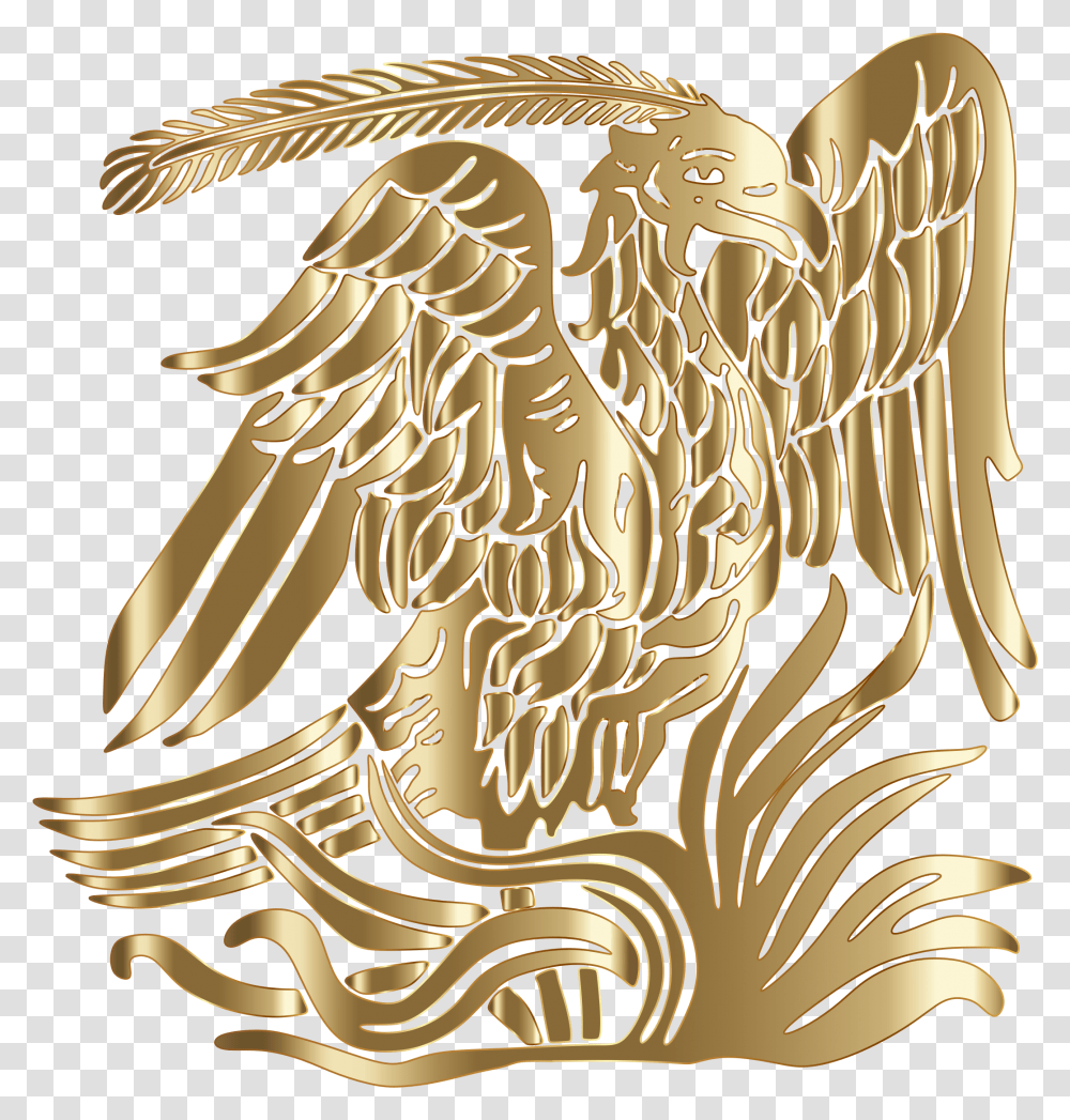 Phoenix Clipart Background Gold Phoenix Bird Logo, Eagle, Animal, Tiger, Wildlife Transparent Png