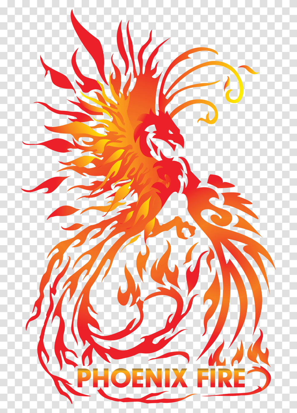 Phoenix Fire Logo Illustration, Mountain, Outdoors, Nature, Dragon Transparent Png