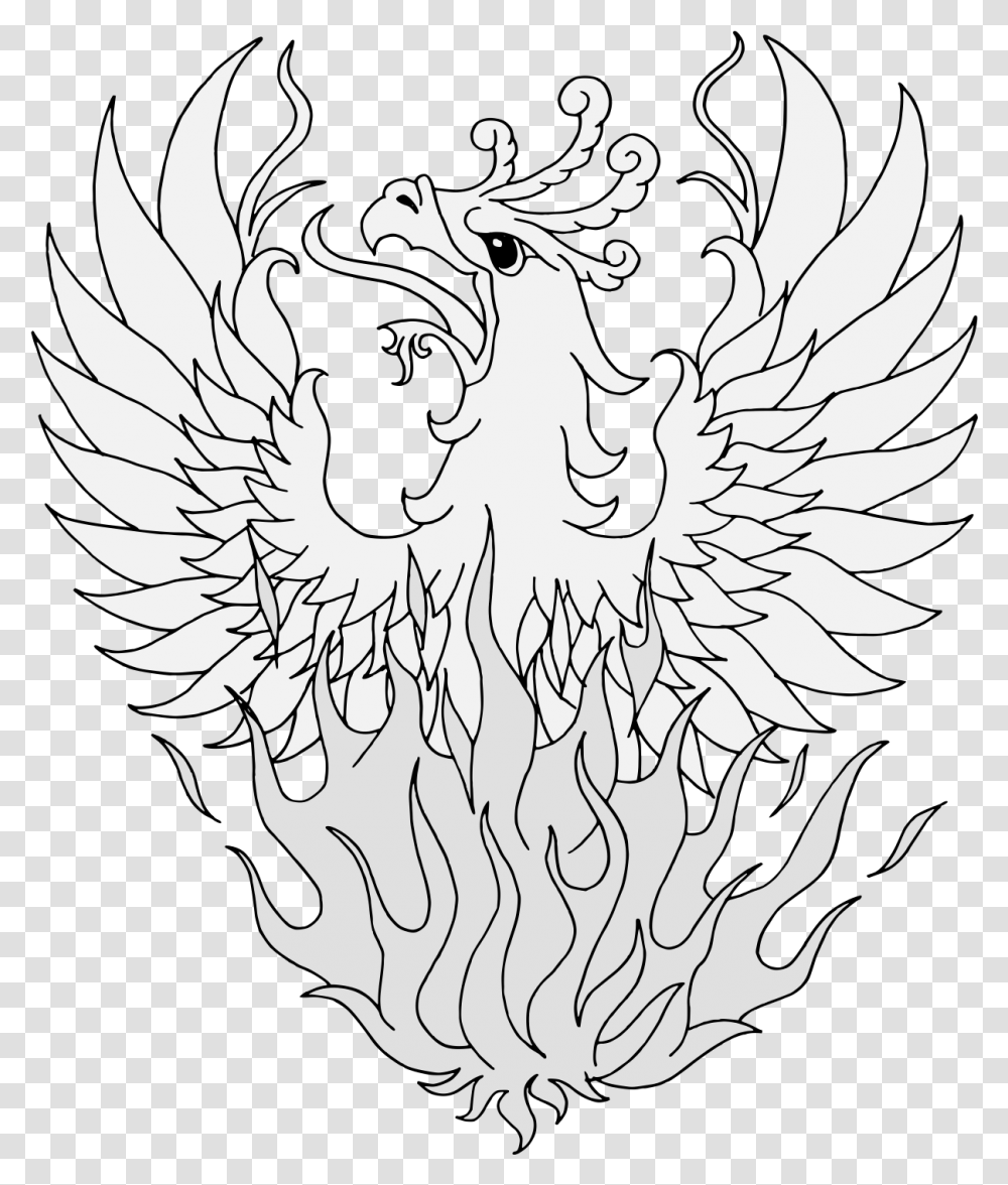 Phoenix Heraldic, Emblem, Painting Transparent Png