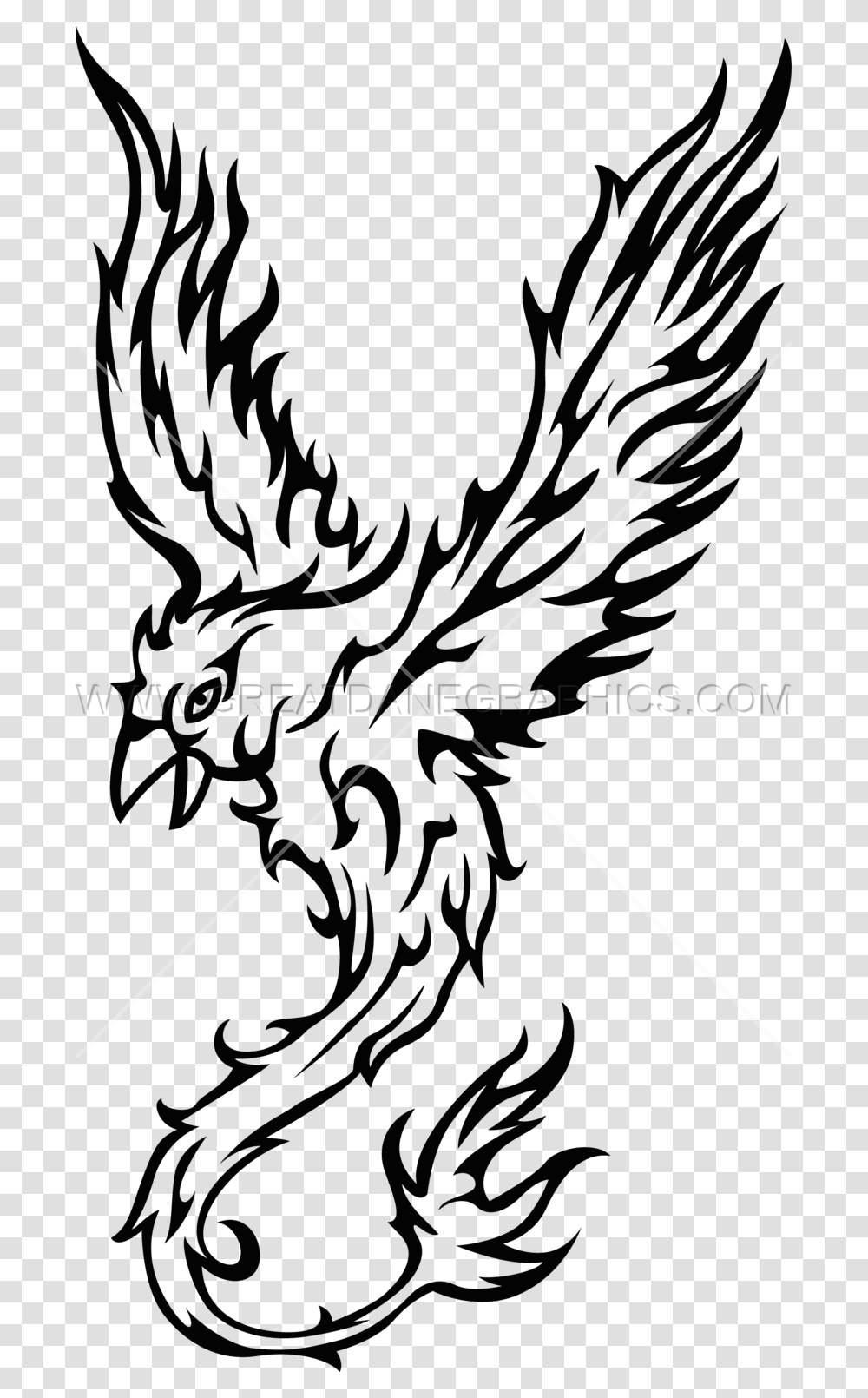 Phoenix Production Ready Artwork For T Shirt Printing, Floral Design, Pattern Transparent Png