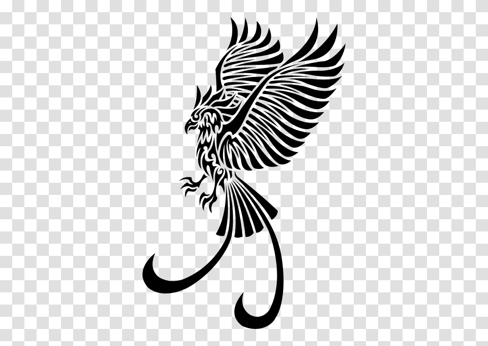 Phoenix Tattoo Left, Gray, World Of Warcraft Transparent Png