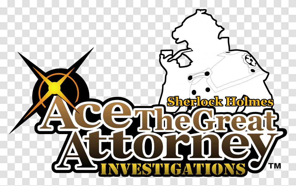 Phoenix Wright Ace Ace Attorney Sherlock Holmes Logo, Text, Label, Alphabet, Stencil Transparent Png