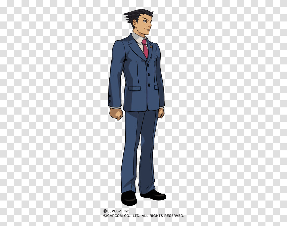 Phoenix Wright Ace Attorney References, Suit, Overcoat, Person Transparent Png