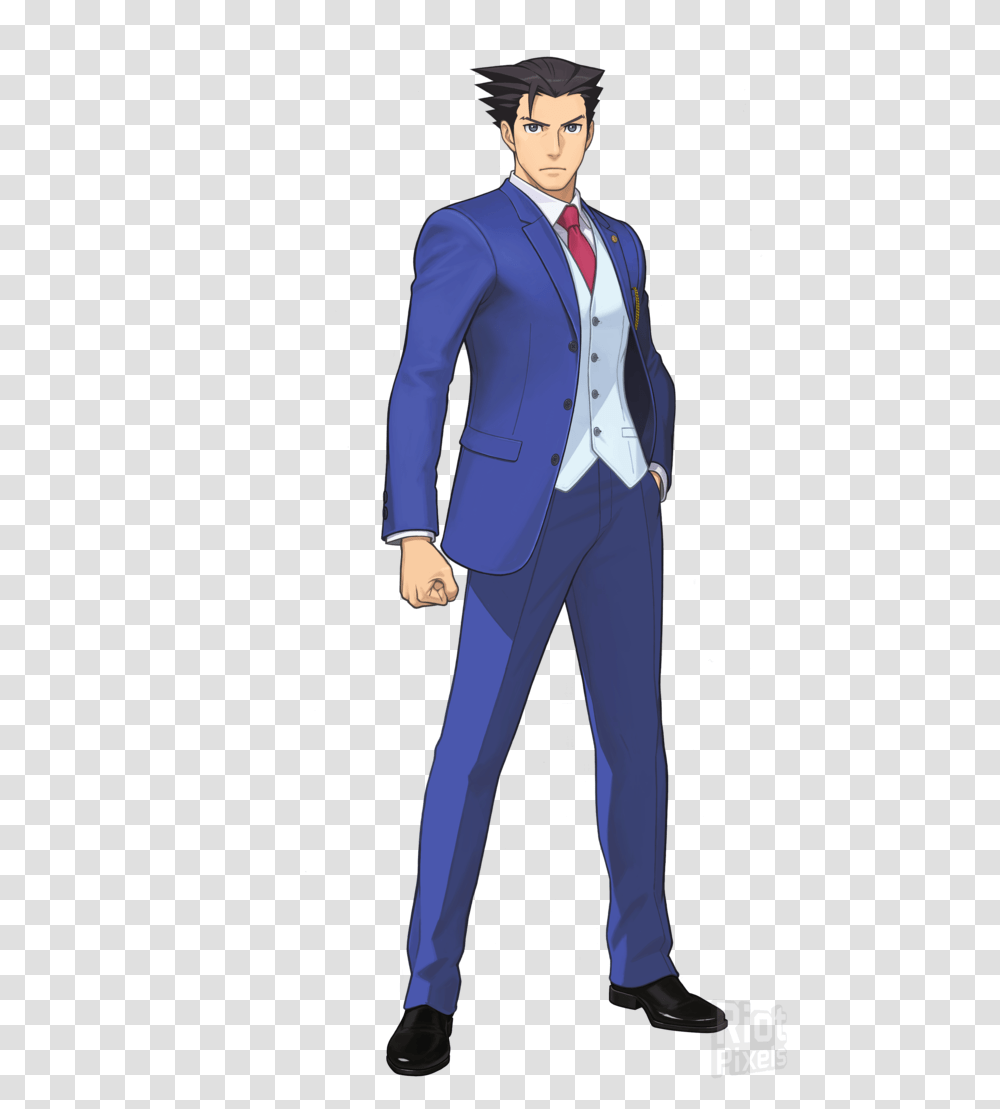 Phoenix Wright Ace Attorney Spirit Of Justice Game Phoenix Wright Full Body, Suit, Overcoat, Clothing, Tuxedo Transparent Png