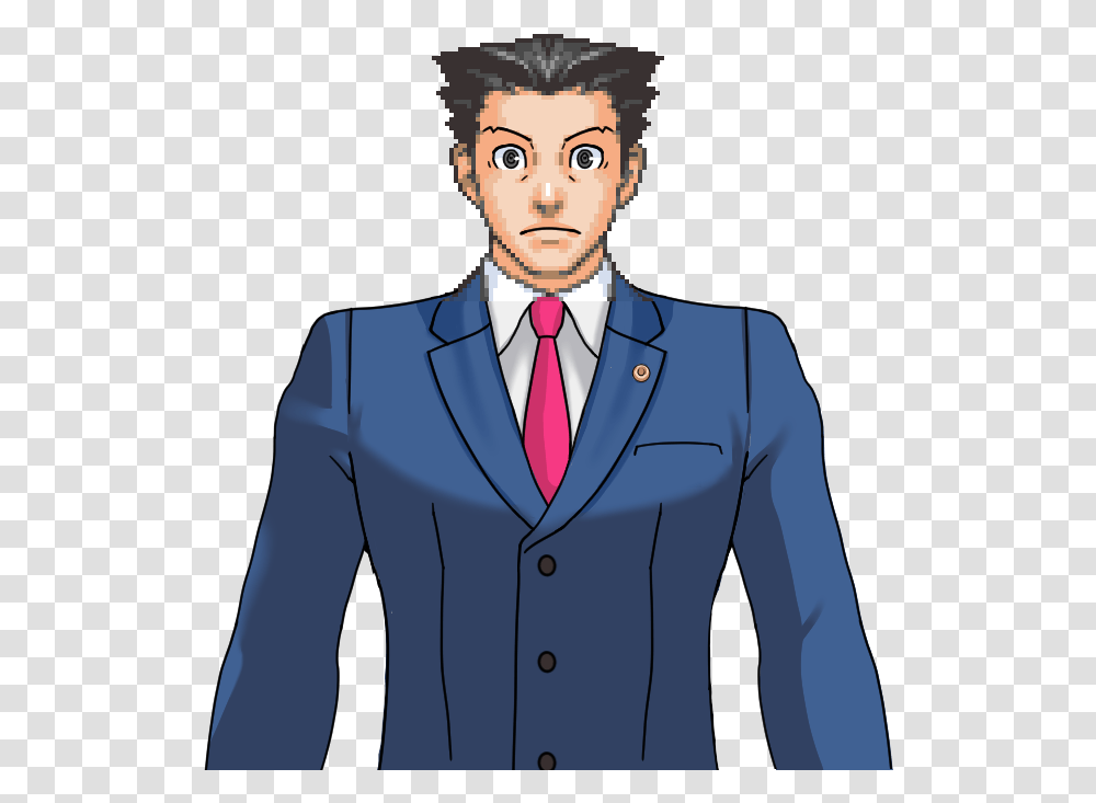 Phoenix Wright Mugshot, Apparel, Suit, Overcoat Transparent Png