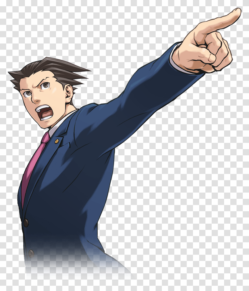 Phoenix Wright Phoenix Wright Ace Attorney, Hand, Performer, Person, Human Transparent Png