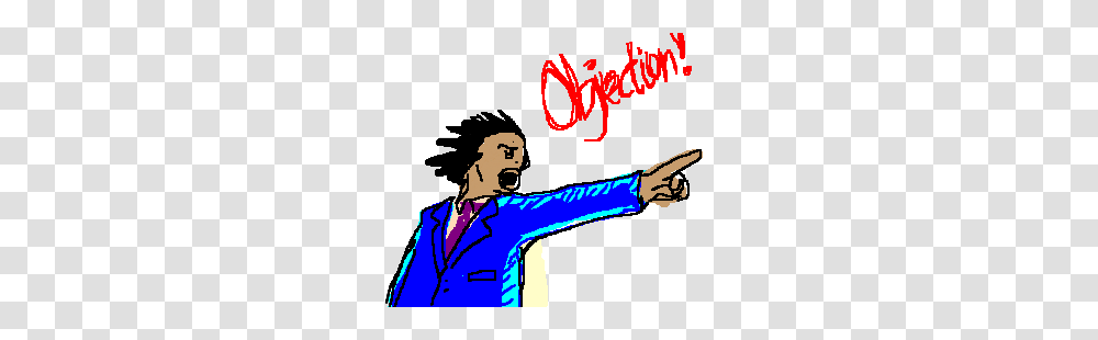 Phoenix Wright Says Objection, Person, Alphabet, Poster Transparent Png