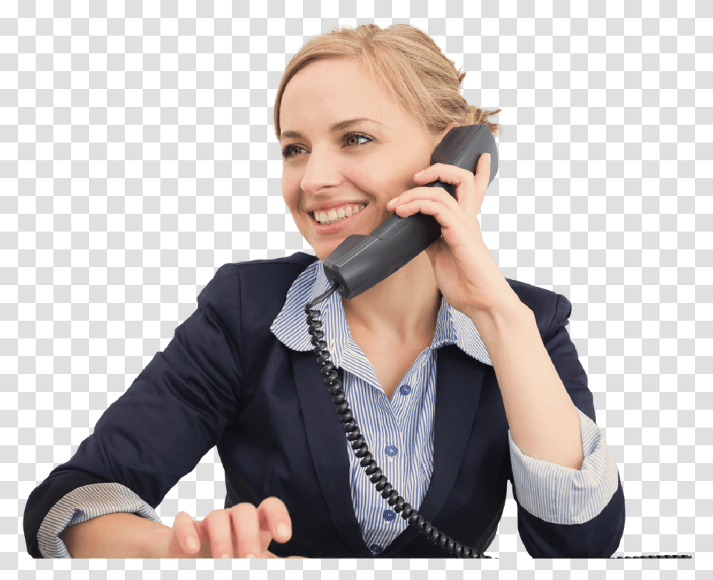Phone Appointment, Person, Sitting, Female Transparent Png