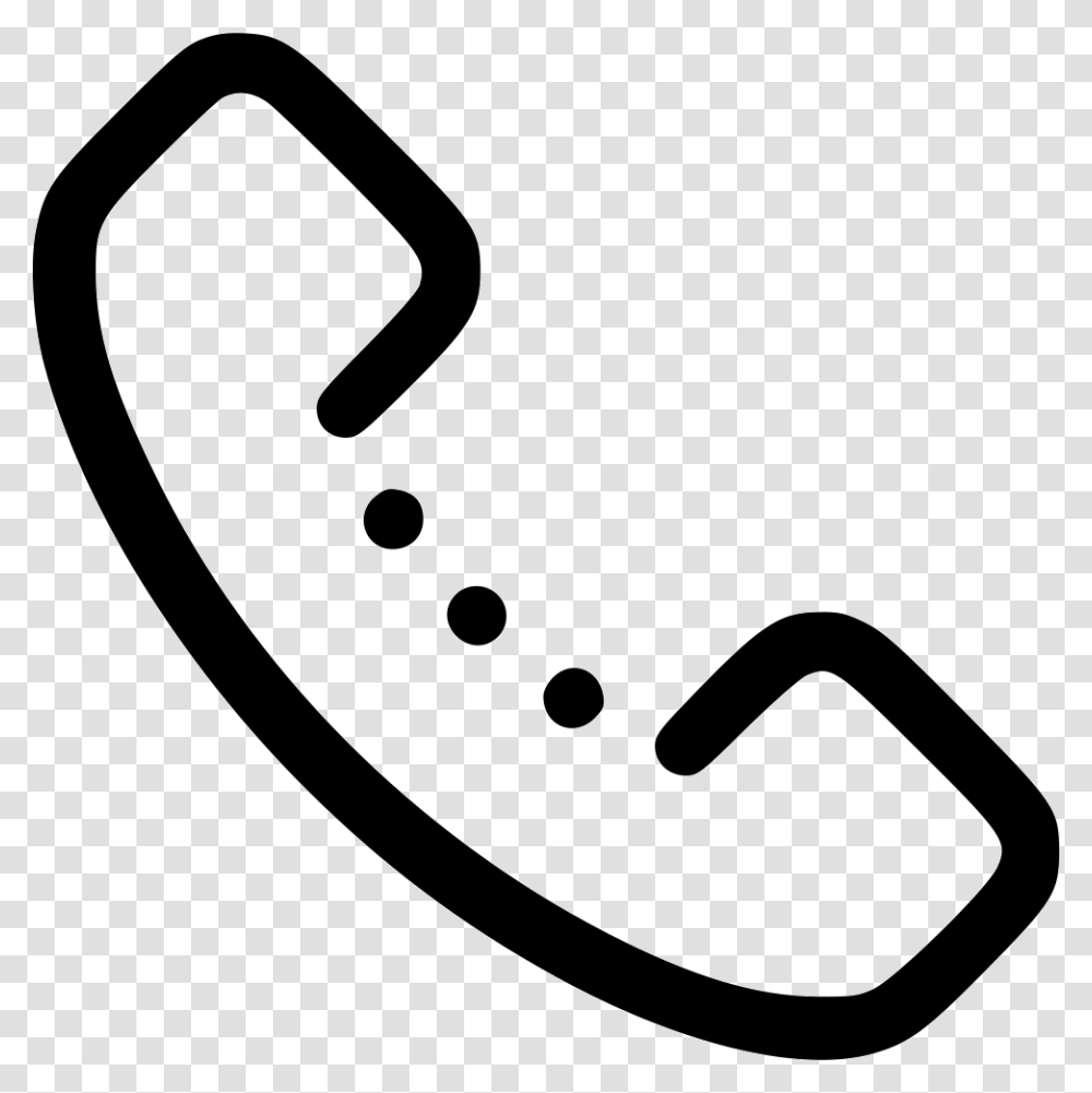 Phone Call Contact Telephone Dial Calling Telefone Icon Branco, Label, Sticker, Stencil Transparent Png