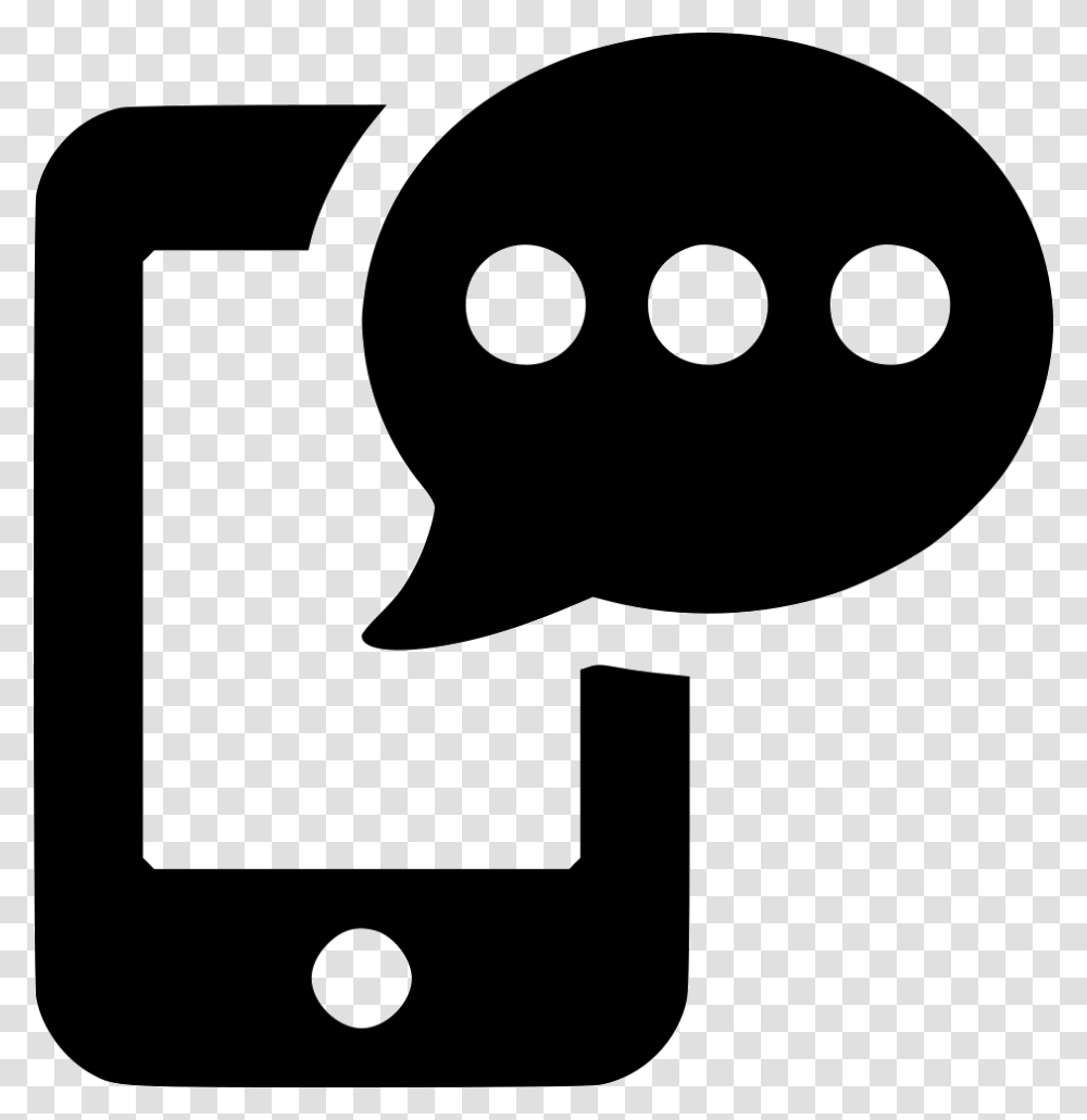 Phone Chat Bubble, Number, Stencil Transparent Png