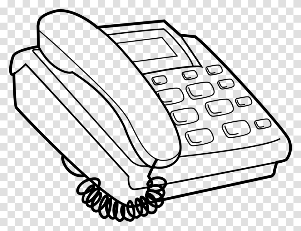 Phone Clipart Black And White Clip Art Black And White Telephone, Computer, Electronics, Computer Hardware, Computer Keyboard Transparent Png