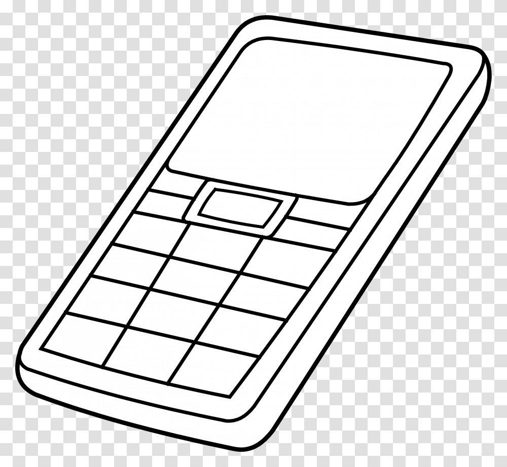 Phone Clipart Outline, Electronics, Hardware, Machine, Computer Transparent Png