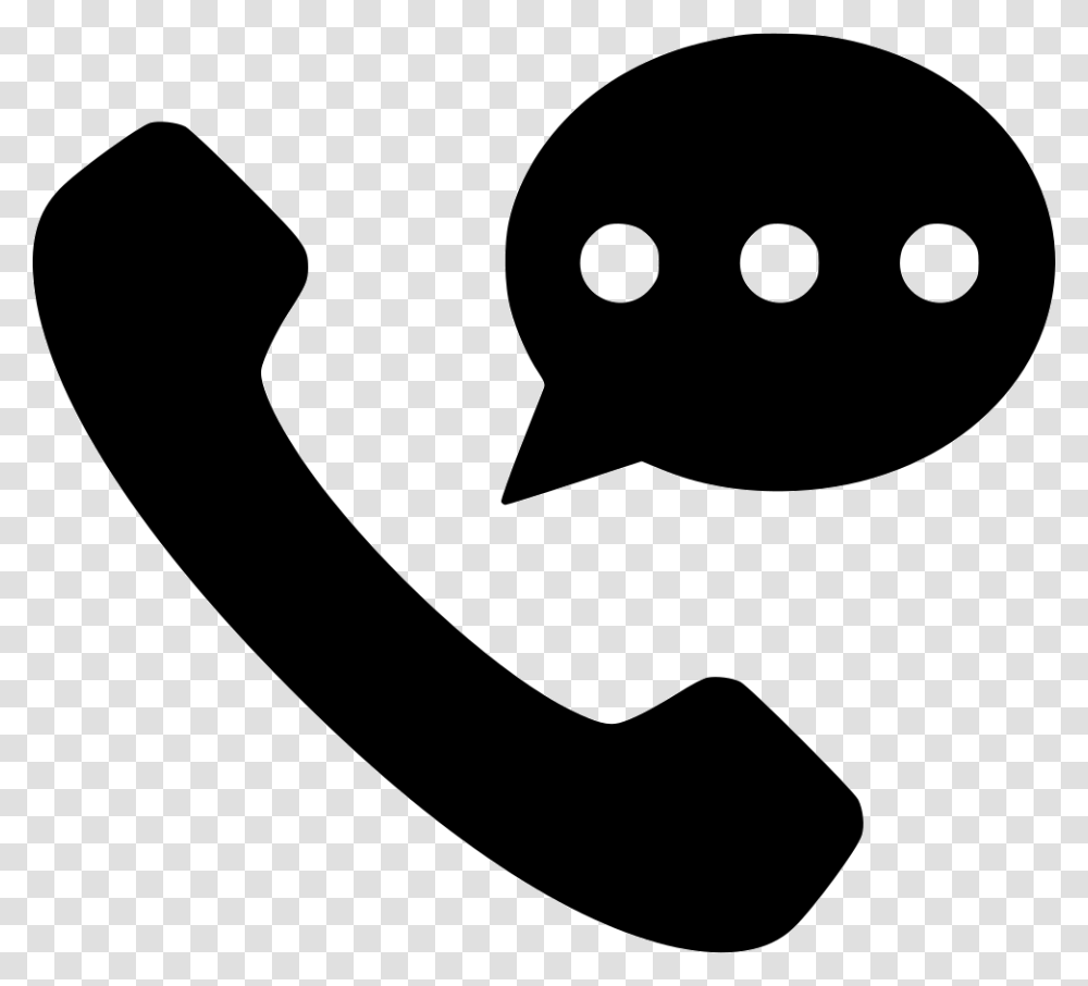 Phone Conversation Customer Service Phone Icon, Stencil, Logo Transparent Png