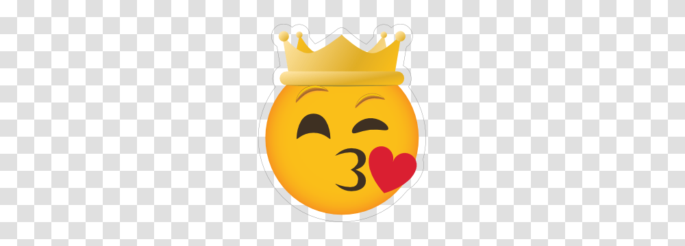 Phone Emoji Sticker Crown Blowing A Kiss, Birthday Cake, Dessert, Food Transparent Png