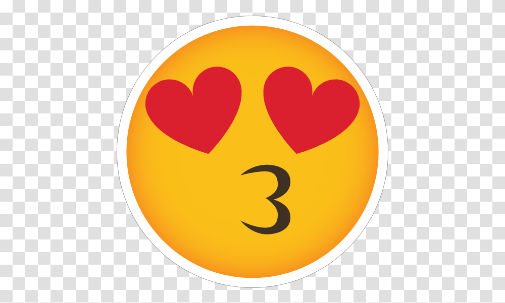 Phone Emoji Sticker Heart Eyes Kissy Face Pacific Islands Club Guam, Number, Symbol, Text, Alphabet Transparent Png