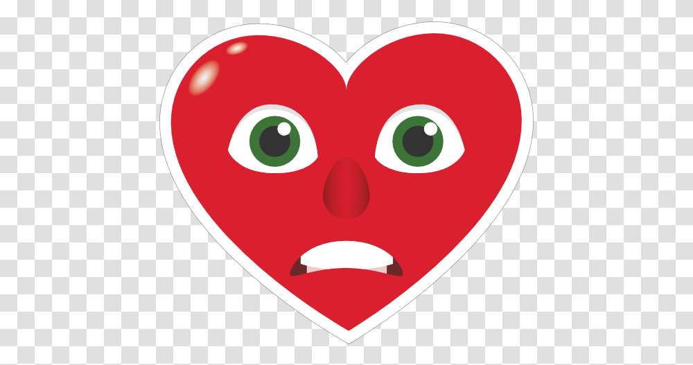 Phone Emoji Sticker Heart Face Grimacing Sticker Cdg Logo, Mouth, Lip, Pac Man Transparent Png