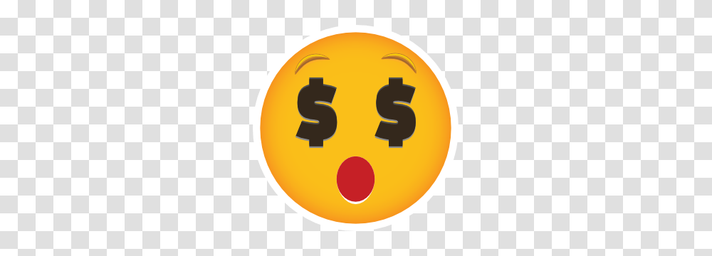 Phone Emoji Sticker Money Eyes Wow, Tennis Ball, Sport, Sports, Pac Man Transparent Png