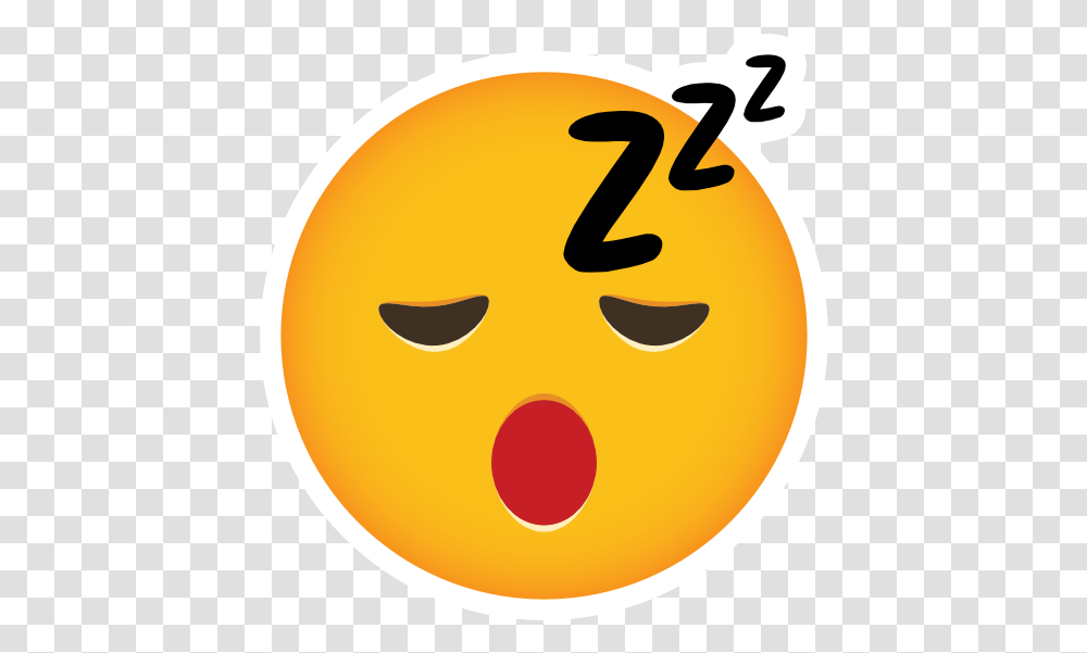 Phone Emoji Sticker Sleepy Smiley, Symbol, Pac Man Transparent Png