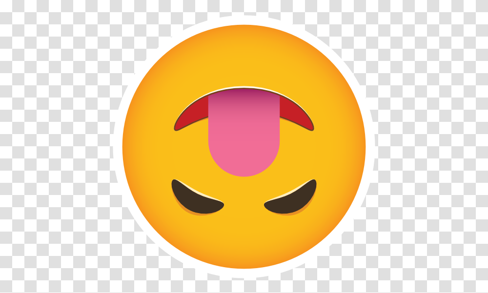 Phone Emoji Sticker Upside Down Tongue Out Upside Down Emoji, Pac Man Transparent Png