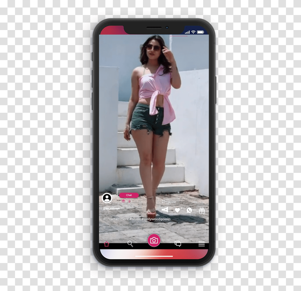 Phone Girl, Shorts, Sunglasses, Person Transparent Png