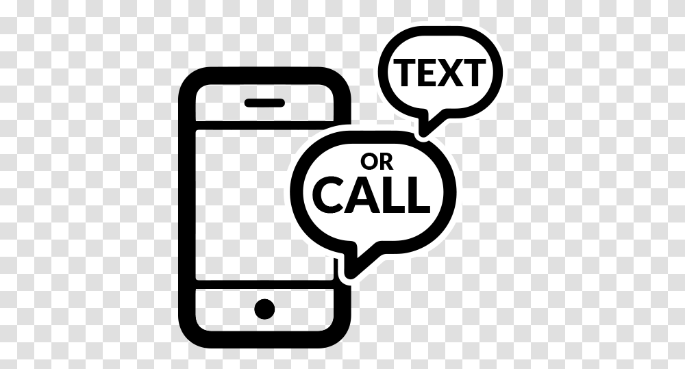 Phone Icon Call Or Text, Symbol, Sign, Road Sign, Bus Stop Transparent Png