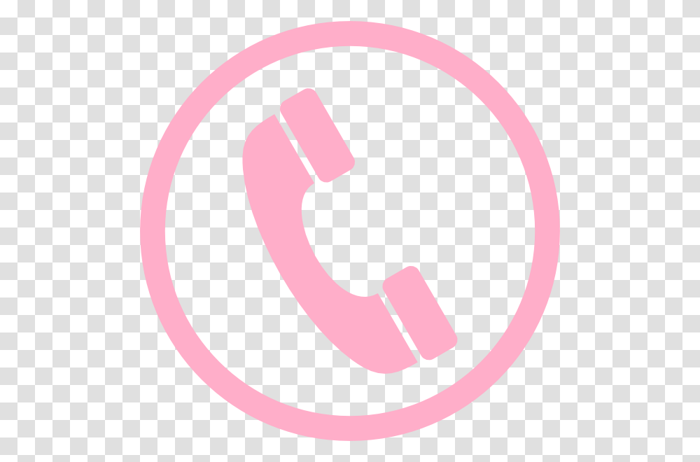 Phone Icons Pink Phone Icon, Number, Horseshoe Transparent Png
