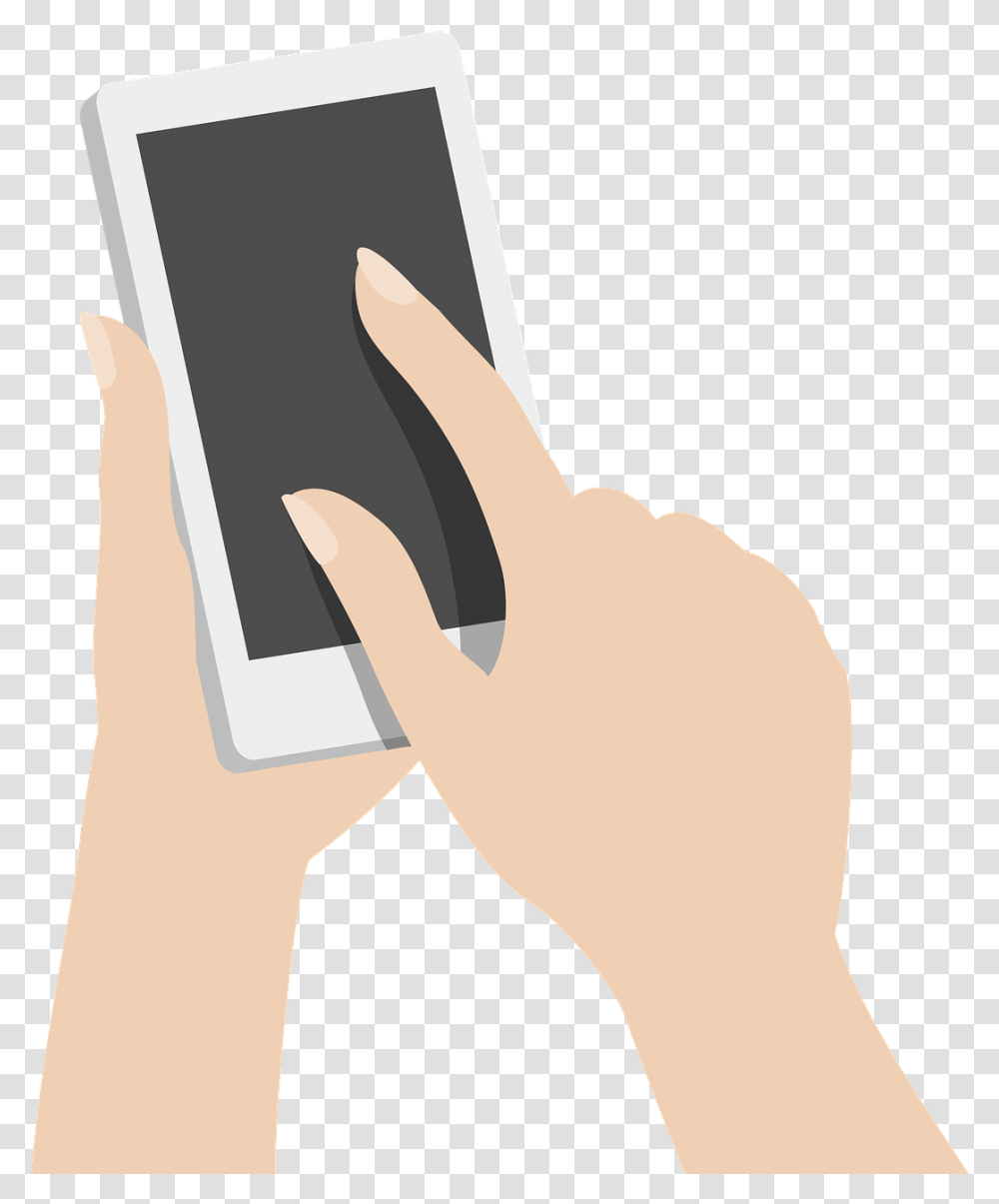 Phone In Hand Hand On Phone Vector, Electronics, Text, Finger, Mobile Phone Transparent Png