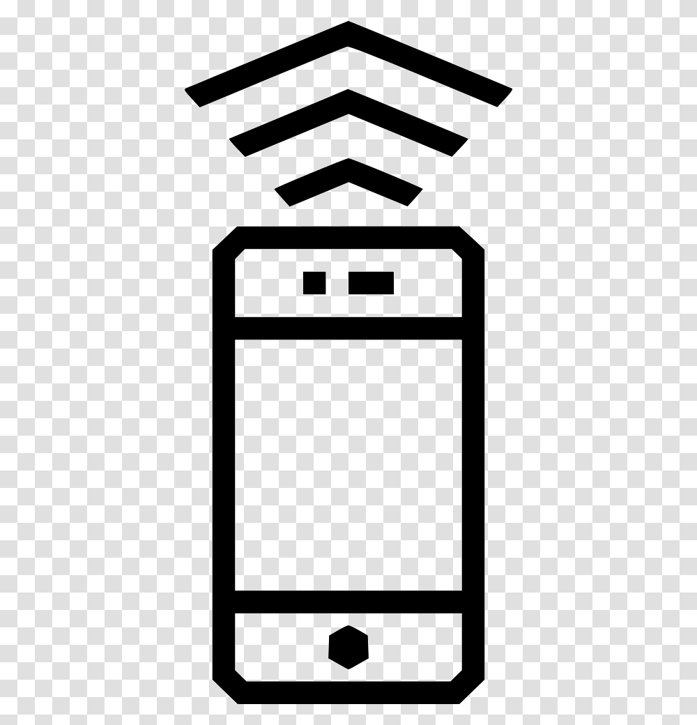 Phone Mobile Connect Iphone Icon Hp Android, Mailbox, Letterbox, Stencil, Silhouette Transparent Png