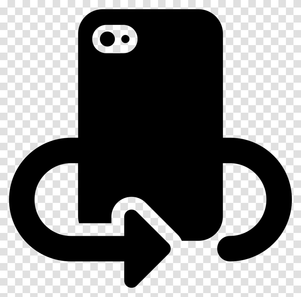 Phone Rotating Symbol To Take A Selfie Phone Back Cover Icon, Label, Hammer, Tool Transparent Png