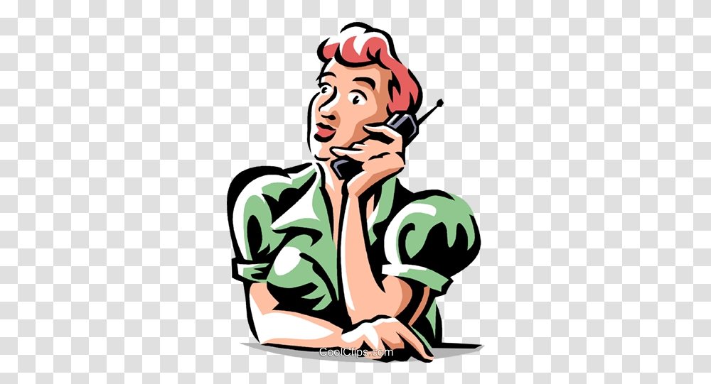 Phone Royalty Free Vector Clip Art Falando Ao Telefone, Person, Label, Text, Face Transparent Png