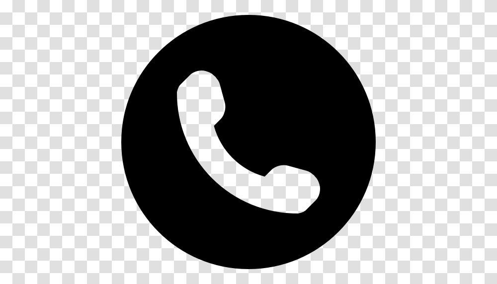 Phone Symbol Of An Auricular Inside A Circle, Number, Alphabet, Ampersand Transparent Png