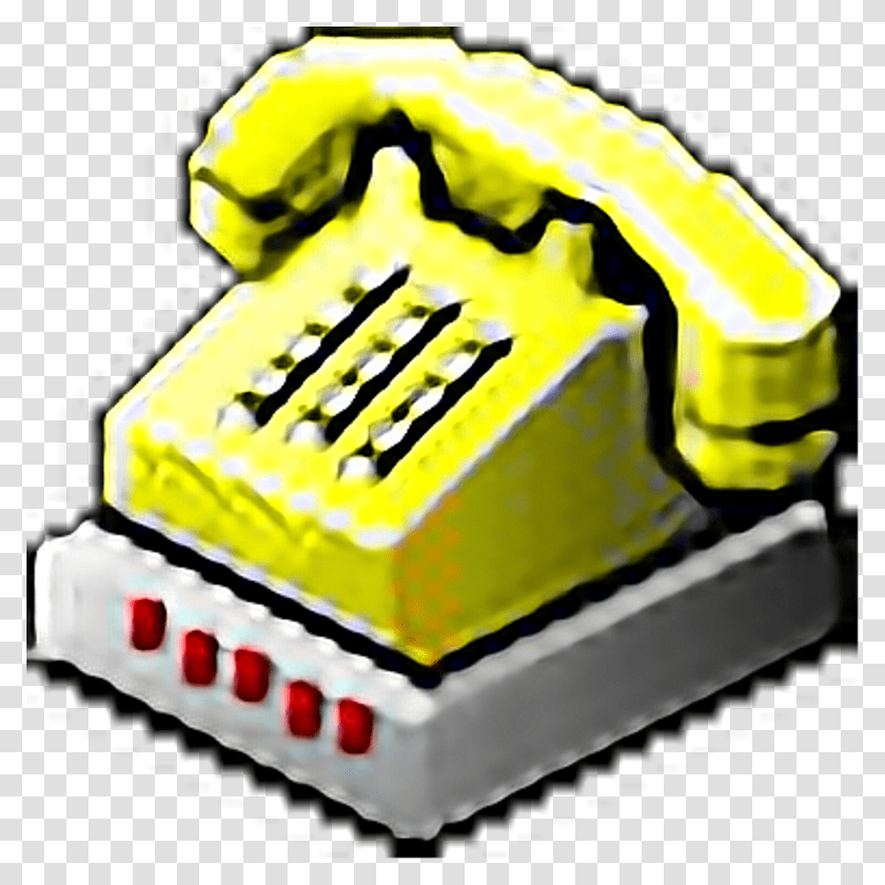 Phone Telephone Vaporwave Windows Windows98 Modem Dialu Windows 98 Telephone Logo, Birthday Cake, Dessert, Food Transparent Png