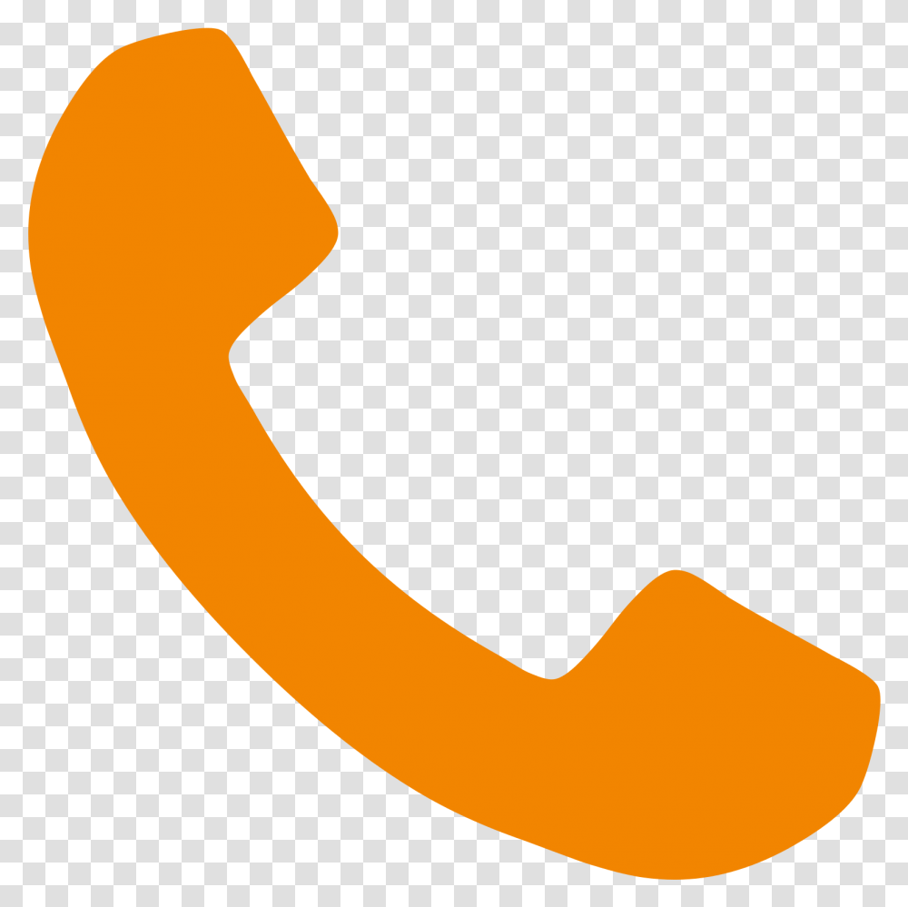 Phone & Clipart Free Download Ywd Orange Telephone Icon, Text, Banana, Fruit, Plant Transparent Png