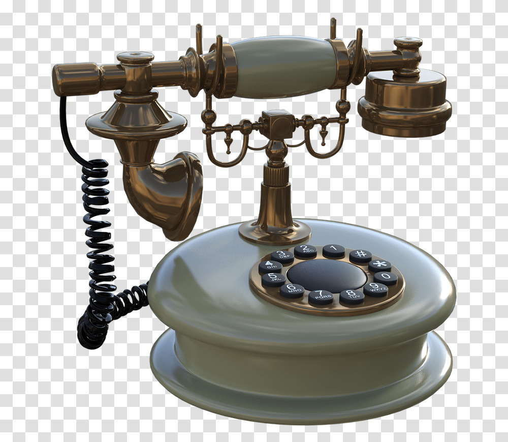 Phone Vintage Old Free Photo Corded Phone, Electronics, Sink Faucet, Dial Telephone, Bronze Transparent Png