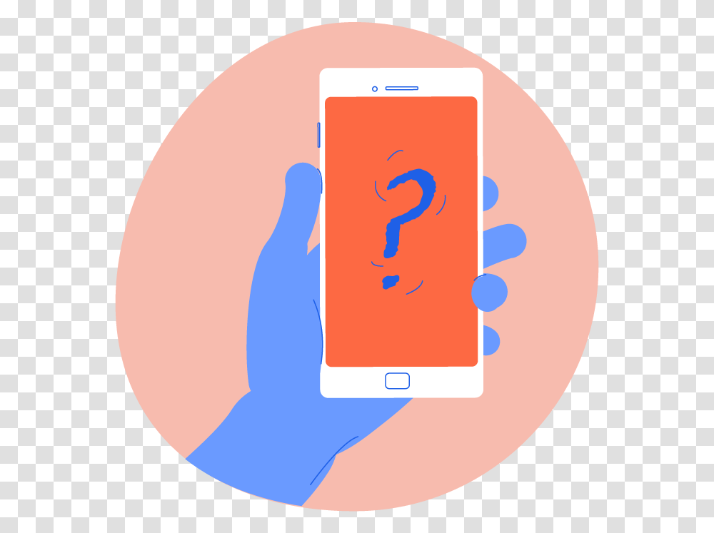 Phone With Question Mark On Screen Graphic Design, Number, Electronics Transparent Png