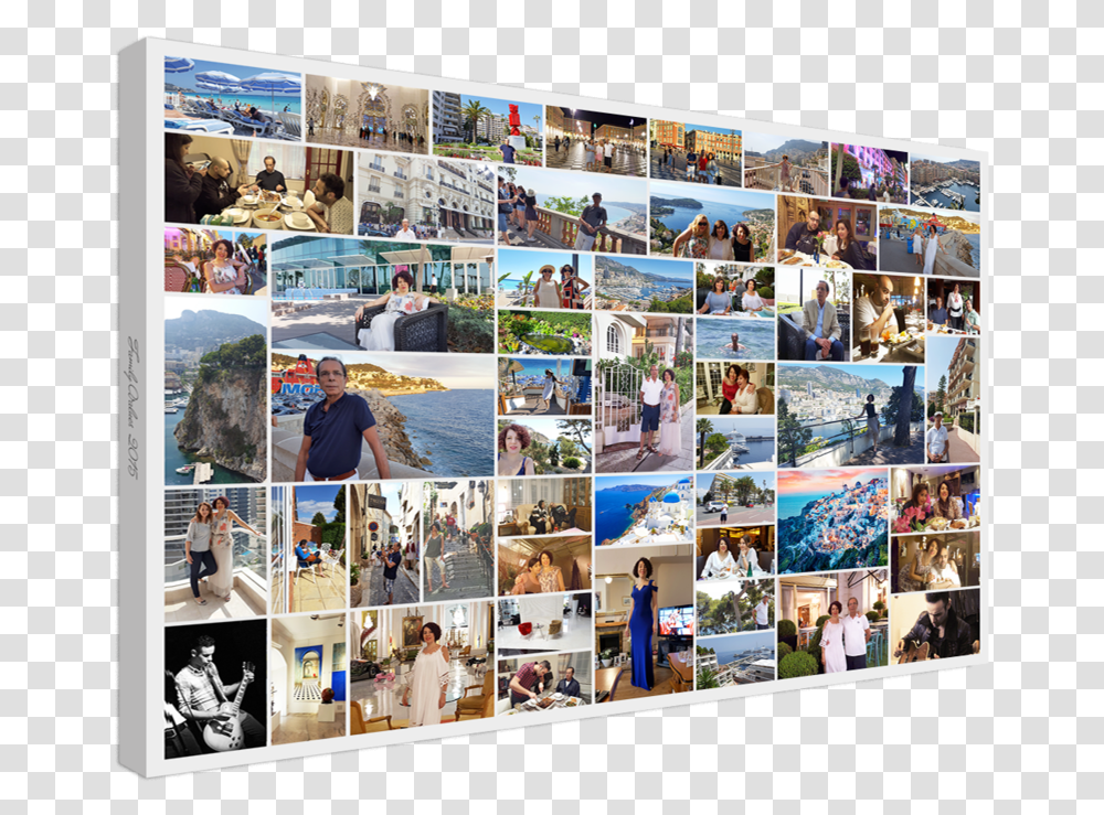 Photo Collage Canvas Print Red Collage, Poster, Advertisement, Person, Paper Transparent Png