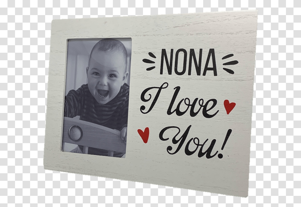 Photo Frame Nona I Love You, Text, Person, Face, Head Transparent Png