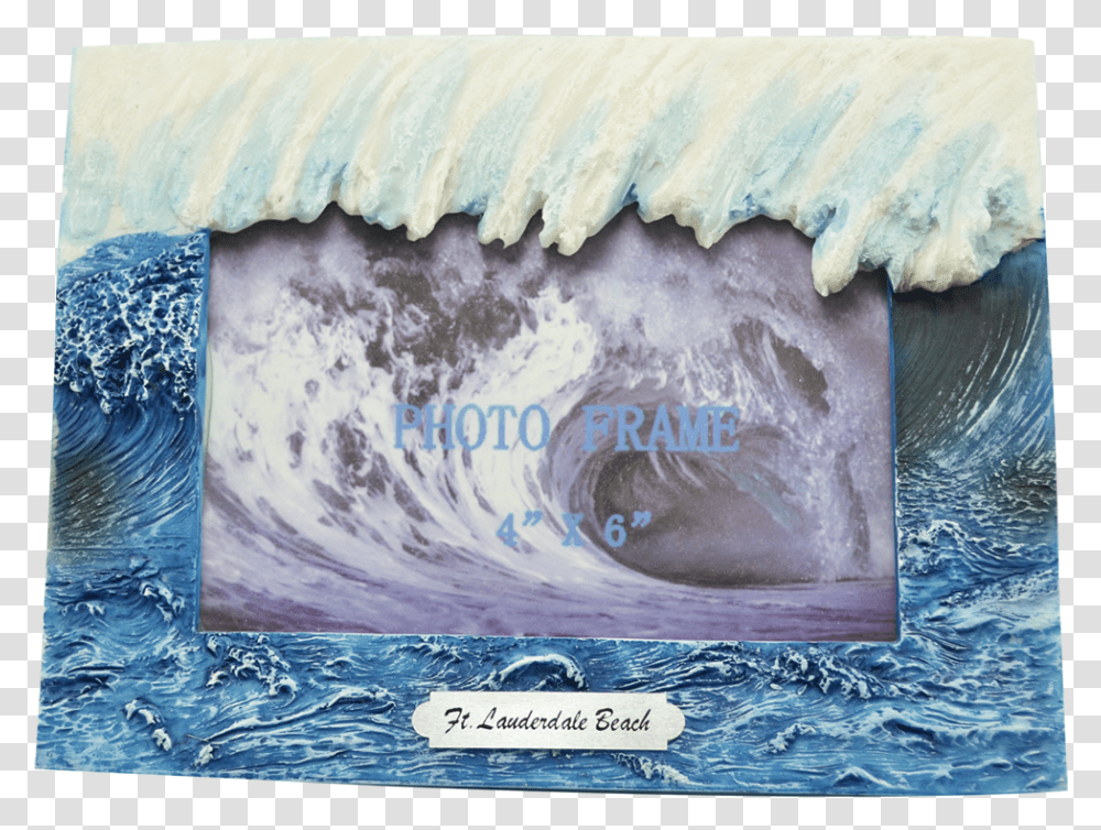 Photo Frame Ocean Wave Painting, Nature, Outdoors, Ice, Mountain Transparent Png