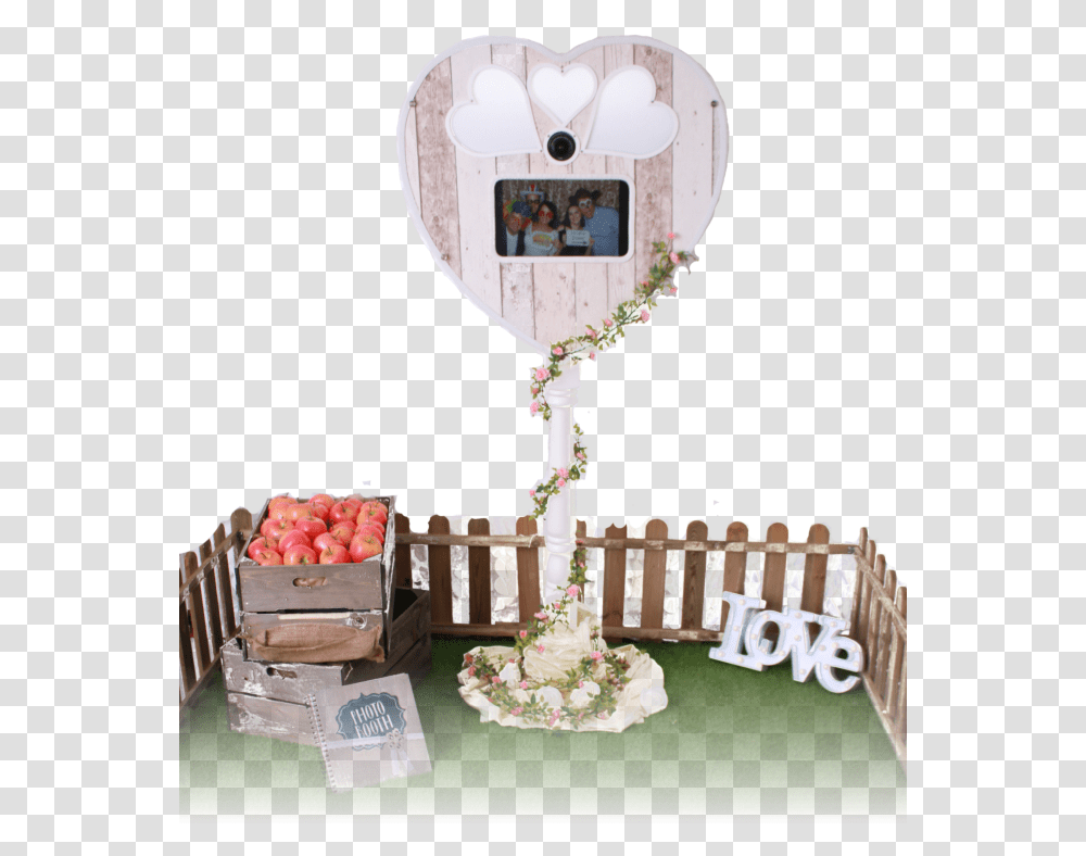 Photo Heart Booth Download Heart, Food, Plant, Person, Dessert Transparent Png