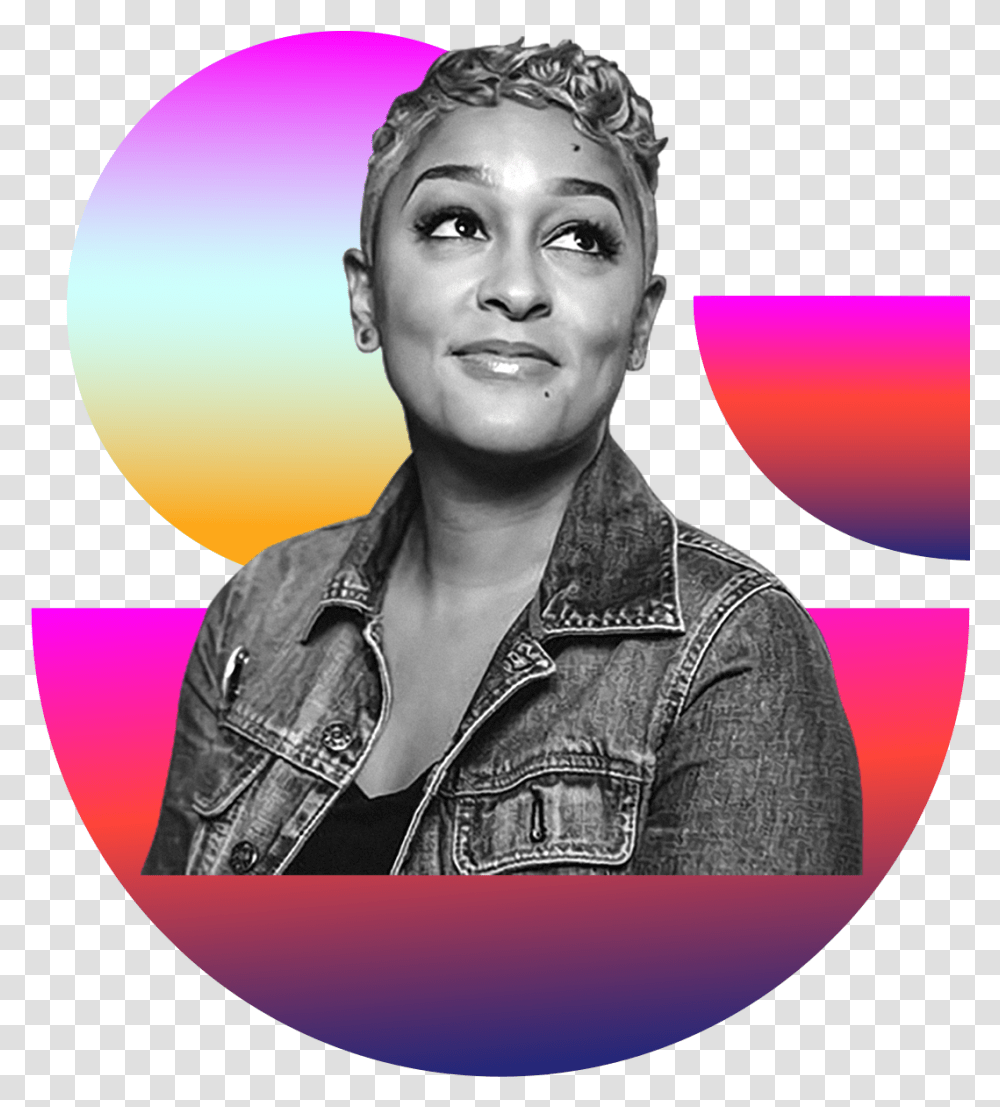 Photo Illustration Of Eve Ewing In Black And White Eve Ewing, Face, Person, Head, Female Transparent Png